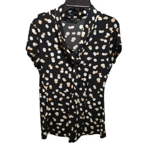 T Tahari Blouse Short Sleeve Size Medium